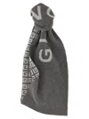 Givenchy 4g And Logo Wool And Cashmere Scarf In Gray