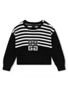 Givenchy Black Sweater For Girl With 4g Motif In Black