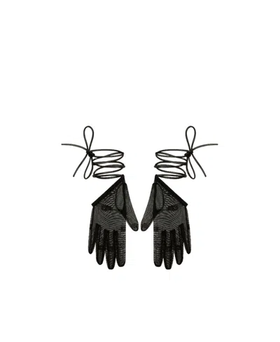 Givenchy 4g Asymmetrical Gloves In Black