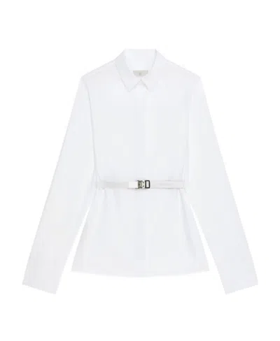 Givenchy 4g Belted Poplin Shirt In White