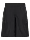 Givenchy Bermuda Shorts With Elastic Waistband And Back Pocket In Black