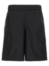 Givenchy Bermuda Shorts With Elastic Waistband And Back Pocket In Black