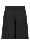 Givenchy Black Polyester Bermuda Shorts In Black