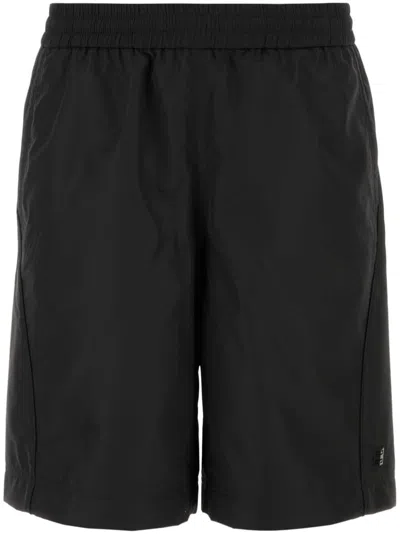 Givenchy Bermuda Shorts With Elastic Waistband And Back Pocket In Black