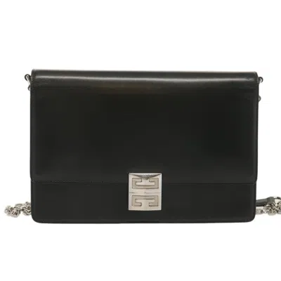 Pre-owned Givenchy 4g Black Leather Shoulder Bag ()