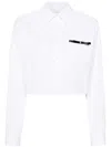 Givenchy Cropped Button-front Shirt With Bow Detail In White