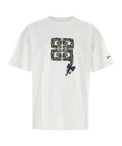 Givenchy 4g Braid Printed Crewneck T-shirt In White