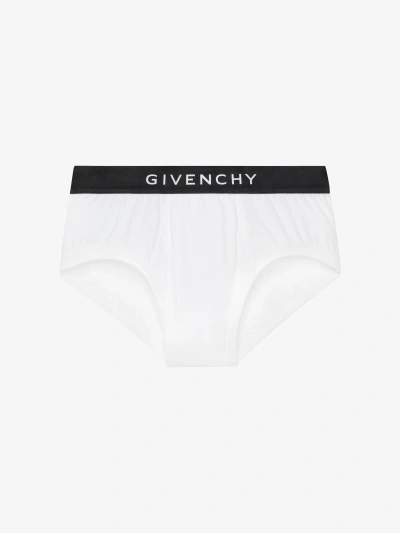 Givenchy 4g Brief In Jersey In Black/white