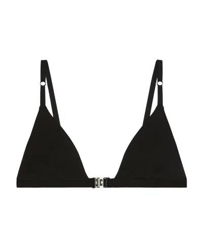 Givenchy 4g Buckle Knitted Bra In Black