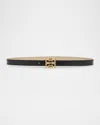Givenchy 4g Buckle Skinny Leather Belt In Neutrals