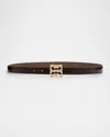Givenchy 4g Buckle Skinny Leather Belt In 245 Dark Brown Light Brown