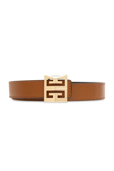 Givenchy 4g Buckled Reversible Belt In Brown