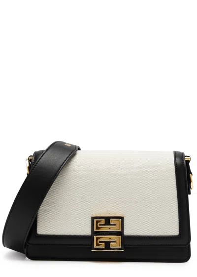 Givenchy 4g Canvas And Leather Cross-body Bag In Beige