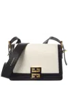 Givenchy 4g Canvas & Leather Crossbody In White