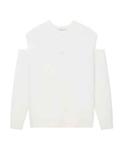 Givenchy 4g Cardigan In Wool And Cashmere In White
