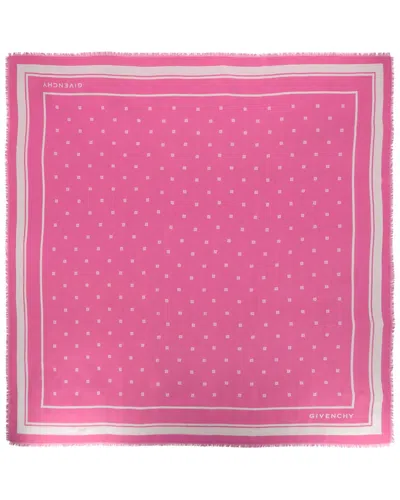 Givenchy 4g Cashmere & Silk-blend Shawl In Pink