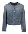 Givenchy Jacket In Denim With Chain Details In Blue
