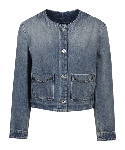 GIVENCHY GIVENCHY CHAIN-DETAILED DENIM JACKET