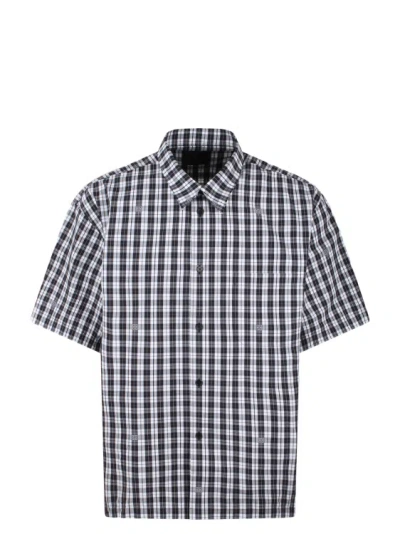 Givenchy 4g Checked Poplin Shirt In Multicolor
