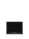 Givenchy Logo Glossed Leather Card Holder In Black