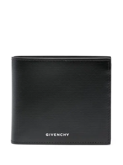 Givenchy 4g Leather Bi-fold Wallet In Black