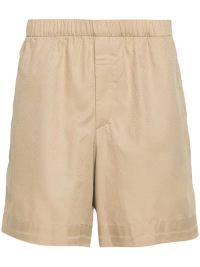 Givenchy 4g Cotton Bermuda Shorts In Neutrals