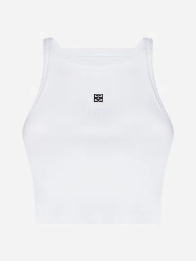 Givenchy White 4g Tank Top