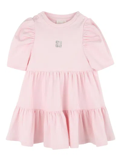 Givenchy Kids' 4g Cotton Dress In Pink