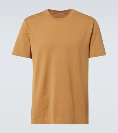Givenchy Logo-embroidered Crewneck T-shirt In Brown