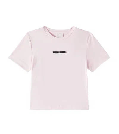Givenchy Kids' T-shirt 4g Aus Baumwoll-jersey In Weiss