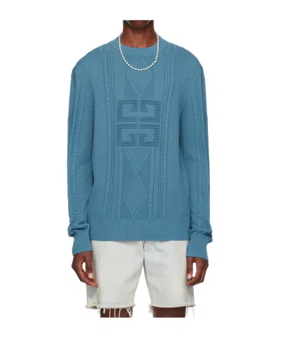 Givenchy 4g Cotton Jumper In Blue