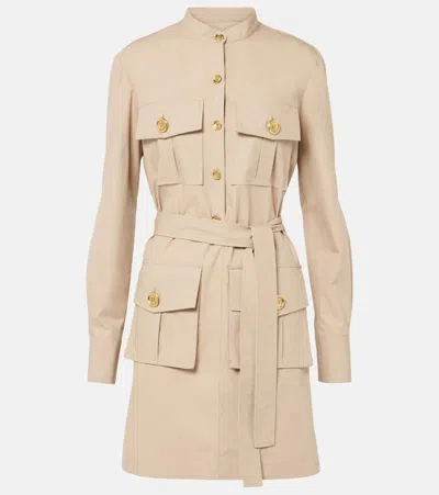 Givenchy Taupe Safari Dress In Poplin In Beige