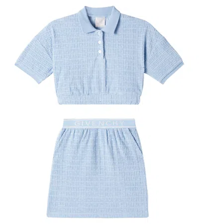 GIVENCHY 4G COTTON SWEATSHIRT AND SKIRT SET