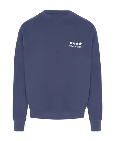 Givenchy Cotton Sweatshirt In Navy