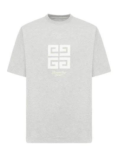 Givenchy 4g Cotton T-shirt In Gray