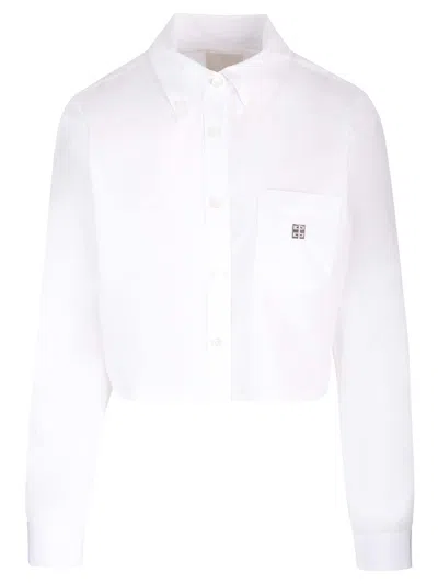 Givenchy 4g Cropped Shirt In White