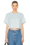 Givenchy 4g Embroidered Cropped T-shirt In Sky Blue