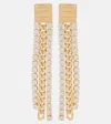 Givenchy 4g Crystal Chain Drop Earrings In Gold