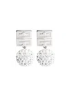 Givenchy 4g Crystal-embellished Earrings In Silver