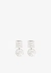Givenchy 4g Crystal-embellished Earrings In Silver