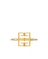 Givenchy 4g Ring In Metal With Crystals In Yellow