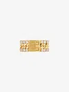 Givenchy 4g Crystal Ring In Metal With Crystals In Gold