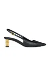 Givenchy Black G Cube Slingback Heels In Black