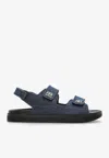 Givenchy 4g Strap Flat Sandals In Navy