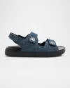 Givenchy Strap Flat Sandal In Dark Blue