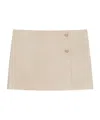 Givenchy Wrap Mini Skirt In Suede With 4g Detail In Nude