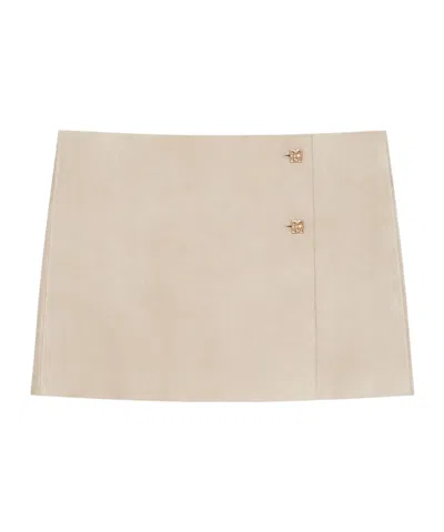 GIVENCHY WRAP MINI SKIRT IN SUEDE WITH 4G DETAIL
