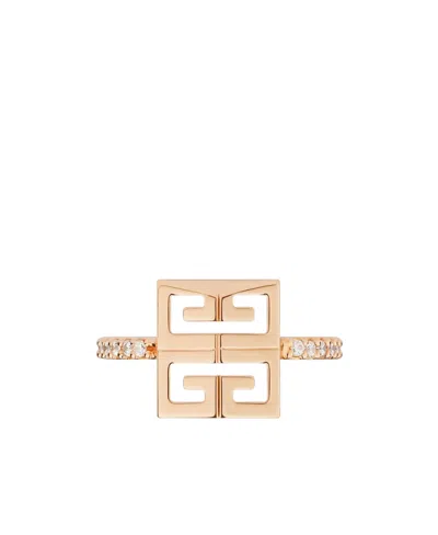 Givenchy 4g Detail Ring In Yellow