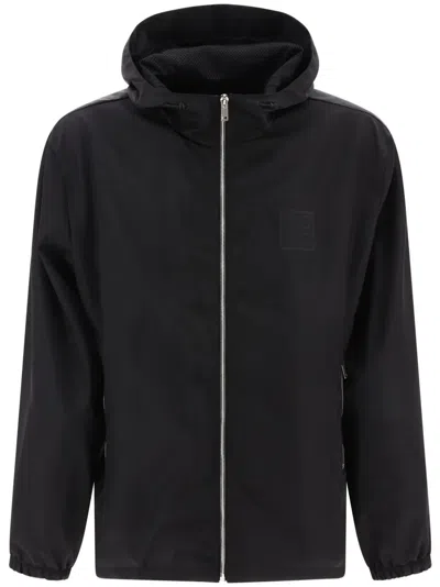 Givenchy Black 4g Windbreaker With Stand-up Collar