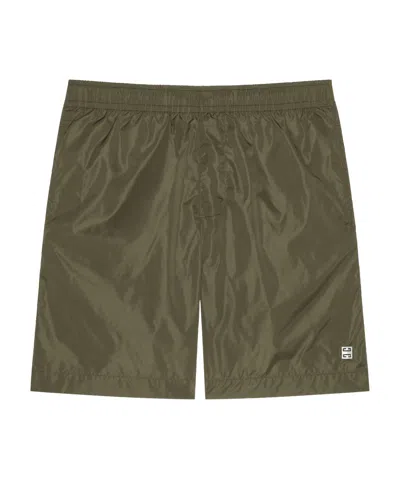 Givenchy 4g Detailed Swimming Shorts In Green